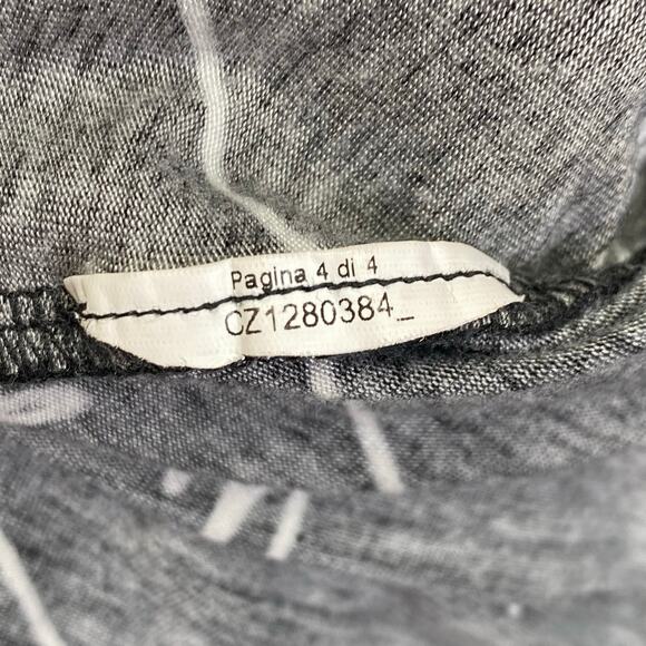 LOVE MOSCHINO All Over Logo Print Long Sleeve T-Shirt Black White Womens Sz 6 - Picture 7 of 8